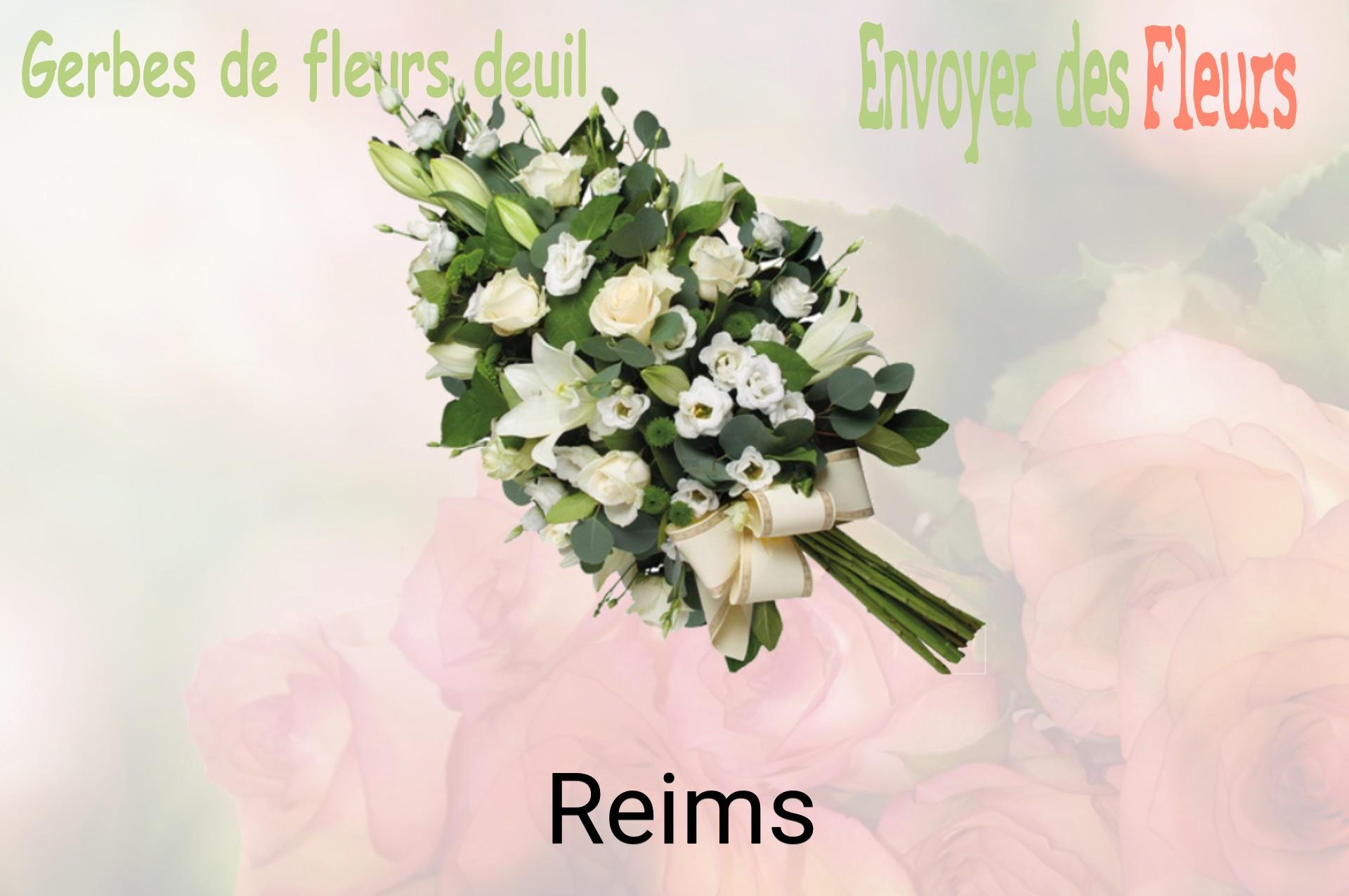 Gerbe de fleurs de deuil livrée à Reims